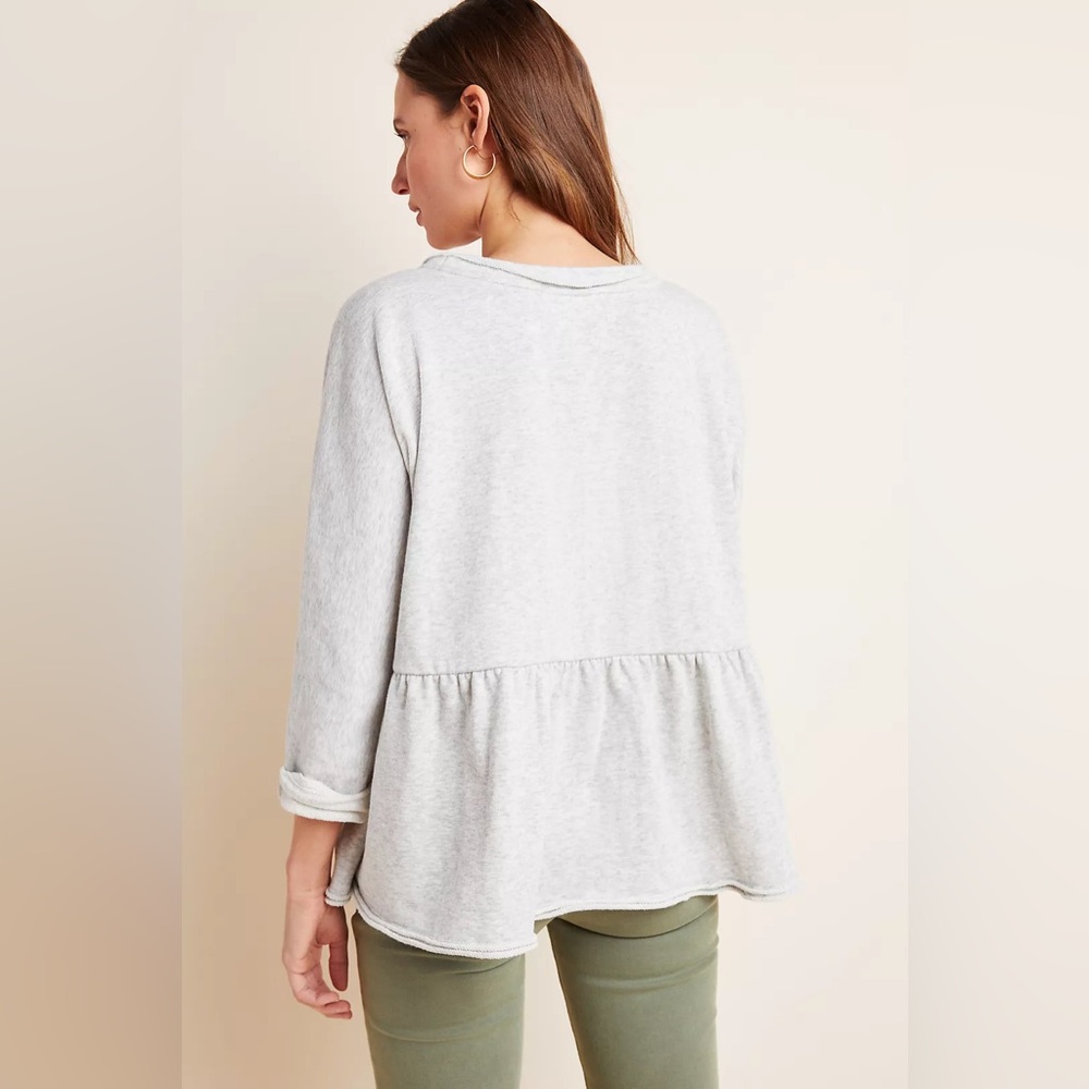 Saturday Sunday by Anthropologie Colleen Babydoll Sweatshirt sz XS - Picture 2 of 4